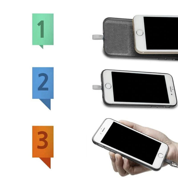 Adaptador Efecto Muelle Universal con Cordón para Funda de Móvil Colgante Turquesa