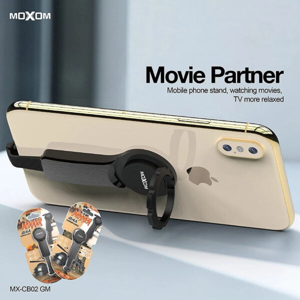 Adaptador Moxom CB-02 con 2 Puertos para cable de Carga 2.4A y cable de Audio con Anilla Magnética - Lightning