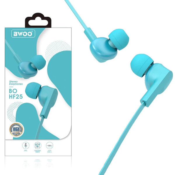 Auricular Cascos Con Micrófono BWOO HF-25 Azul