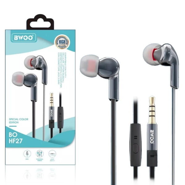 Auricular Cascos Con Micrófono BWOO HF-27 Cromado