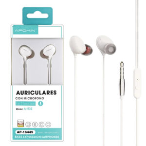 Auriculares con Micrófono APOKIN A032/A033 - 2 Colores