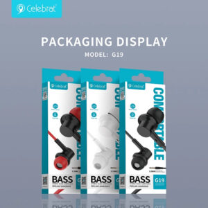 Auriculares con Micrófono Celebrat G19 Jack 3-Colores