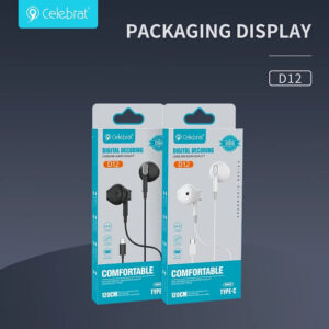 Auriculares con Micrófono Tipo-C Celebrat D12 2-Colores