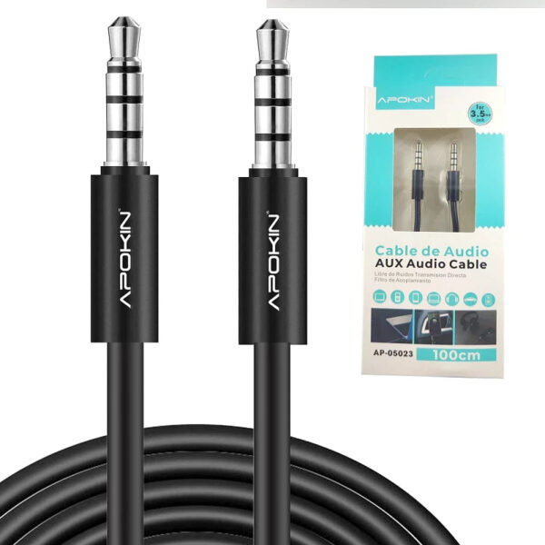 Cable Audio Redondo APOKIN Minijack 3.5mm