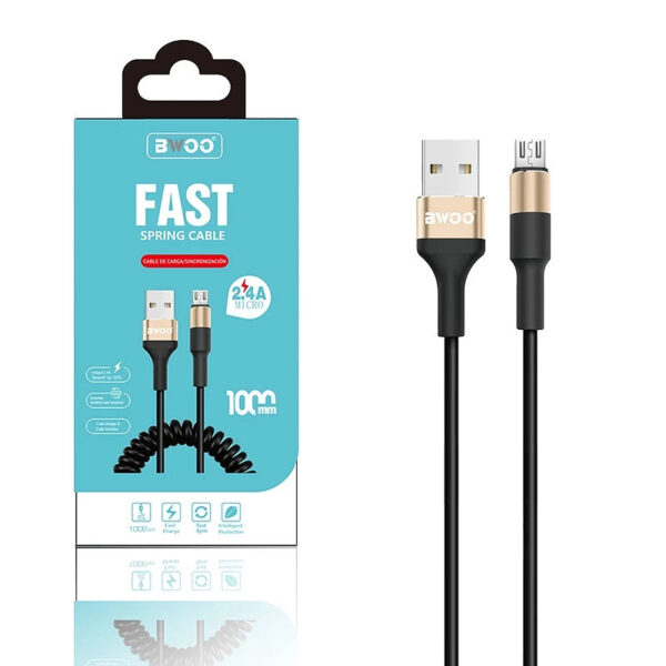 Cable BWOO X125 Carga Rápida 2.4A - MicroUSB