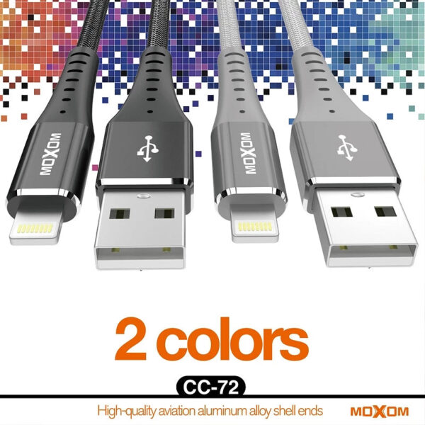 Cable Moxom CC-72 de Carga Rápida 2.4A - Micro USB 2 Colores
