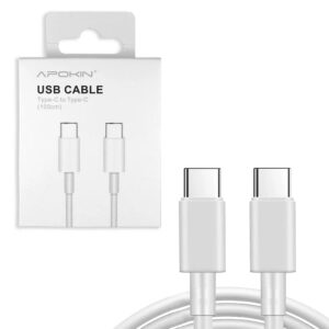 Cables Tipo-C a Tipo-C Blanco Caja Tipo Original 1 Metro