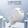 Cargador Red Moxom HC-01 Doble USB Auto ID 2.4A + Cable MicroUSB